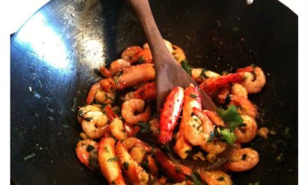 Mes crevettes cuisinées aux épices Thaï