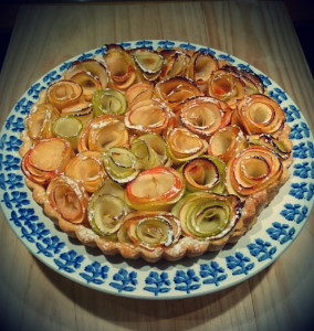 Tarte aux pommes bouquet de roses de Framboize.