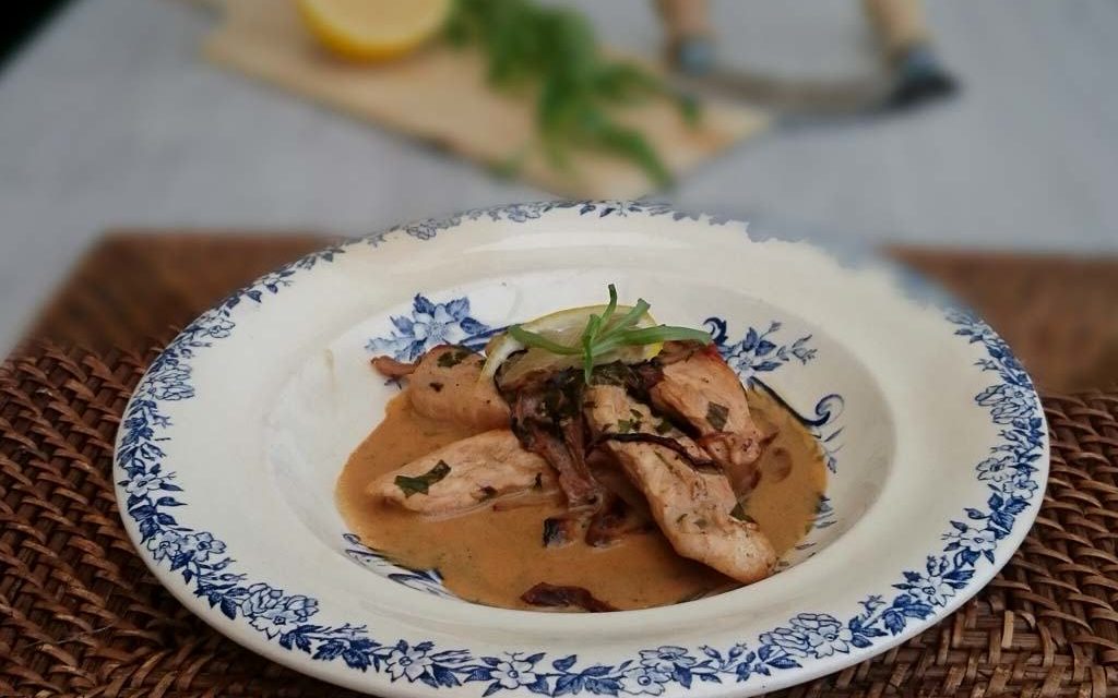 Aiguillettes de poulet, citron estragon