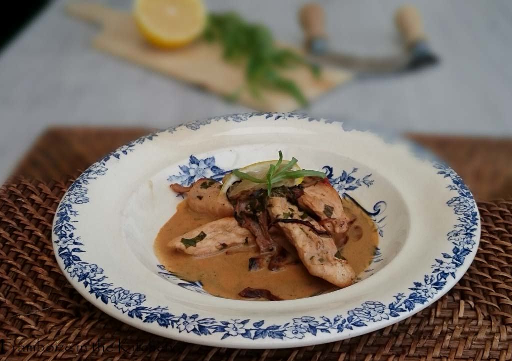 Aiguillettes de poulet, citron estragon