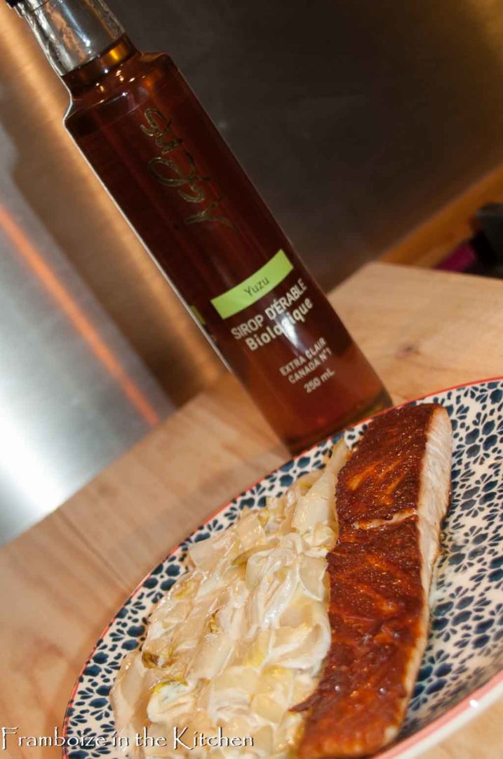 Pavé de saumon grillé avec sirop d&rsquo;érable au Yuzu