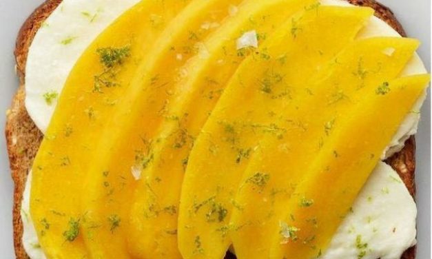 Tartine Mozzarella, mangue et citron vert