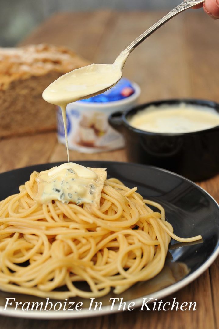 Spaghetti au Bresse bleu