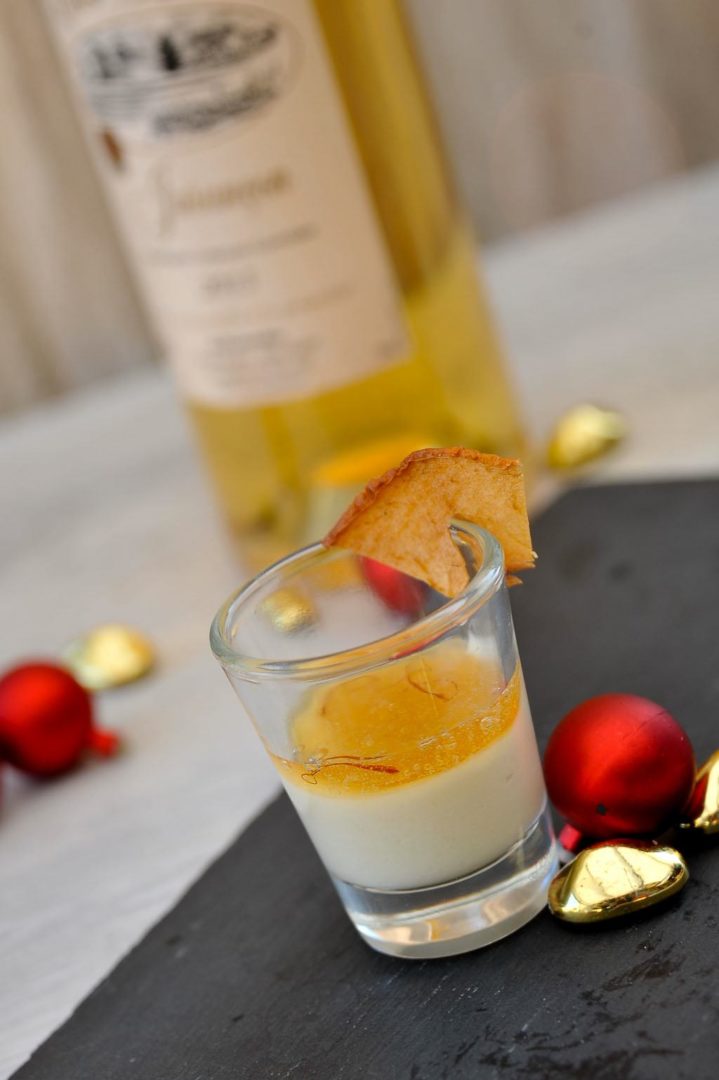 Panna Cotta Osso Iraty et gelée de Jurançon