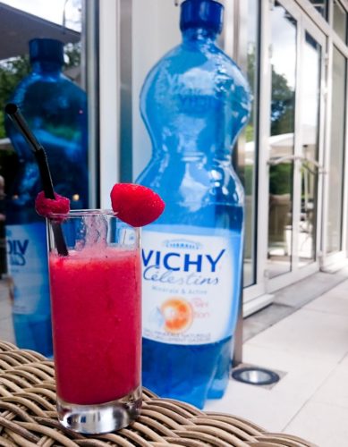 Smoothie fraise et eau de Vichy