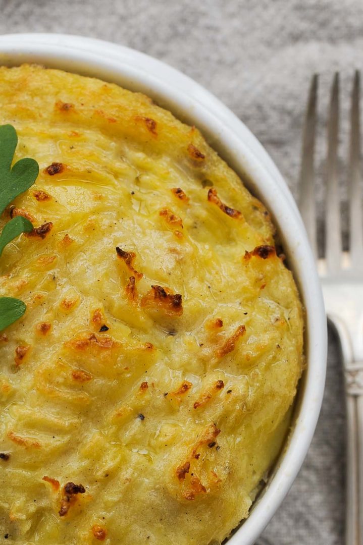 Hachis parmentier avec la pomme de terre Pompadour