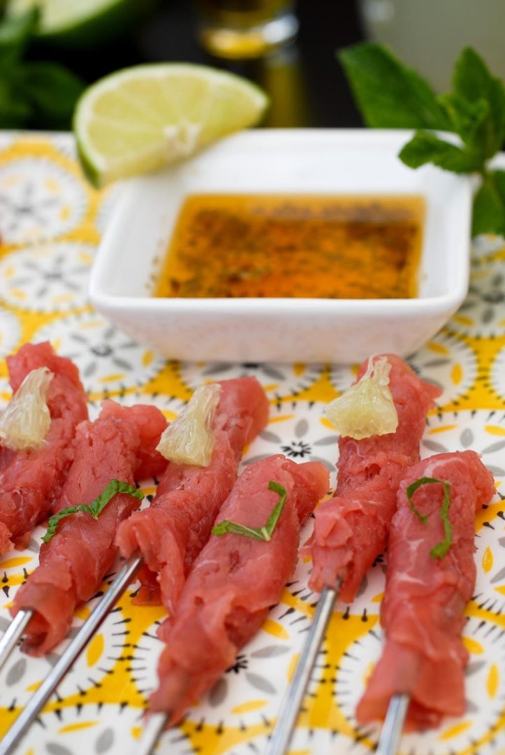 Carpaccio de boeuf Citron vert et menthe de Bigard