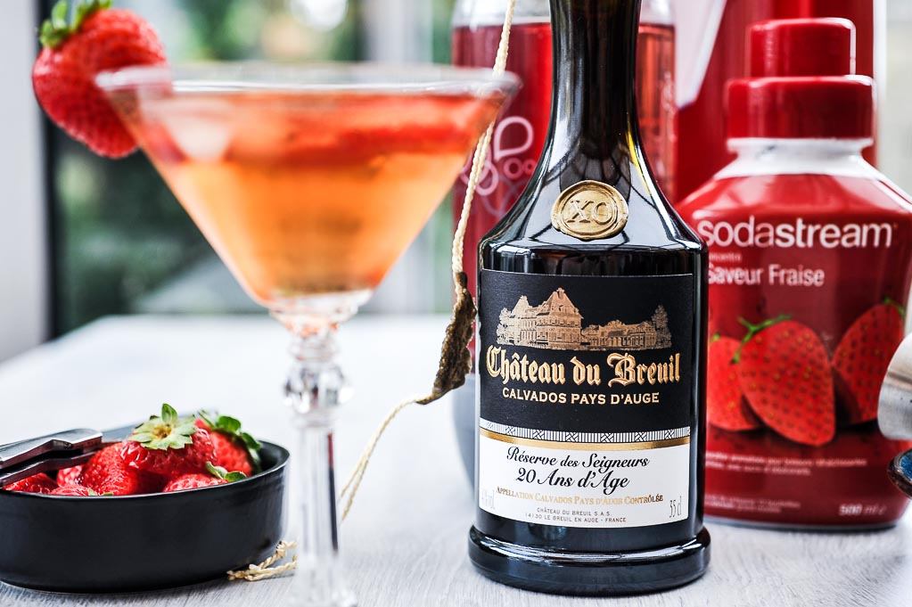 Cocktail : Calva fraise avec en plus la visite de la distillerie de Calvados du Château du Breuil.