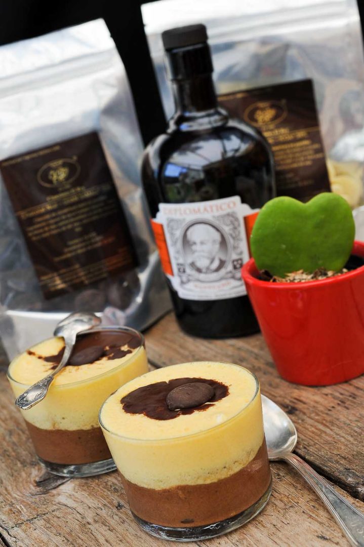 Mousse au chocolat Vénézuelien El Rey et rhum Diplomatico