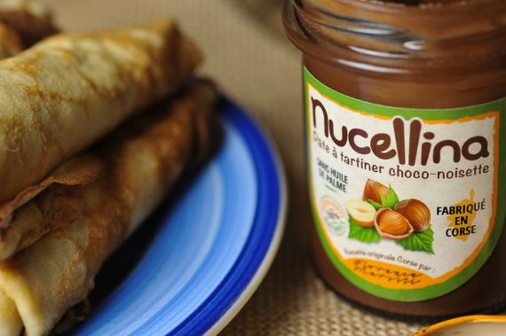 Crêpes Corse... Farine de châtaigne et pâte à tartiner aux noisettes de