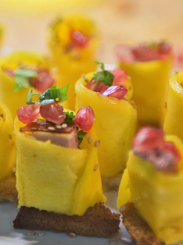 La charcuterie à Noël : Makis de mangue et galantine foie gras