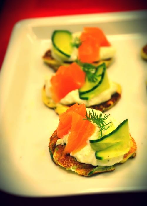 Blinis au concombre
