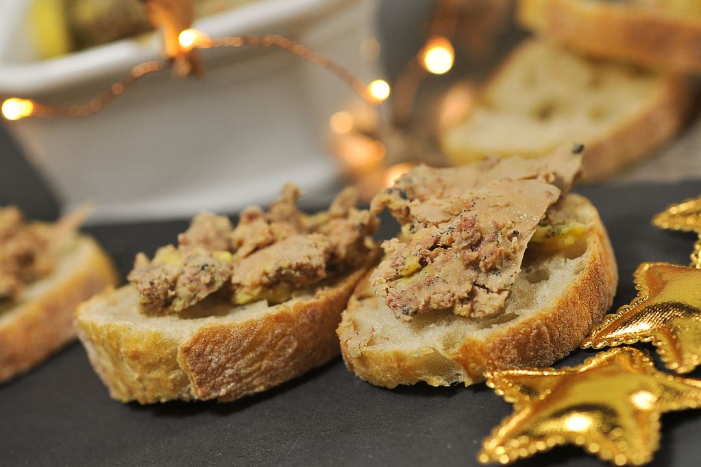 Foie gras au Rhum, jus de pomme Tentation et épices
