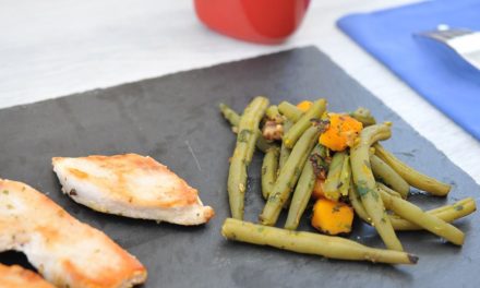 Haricots verts et potimaron aux agrumes