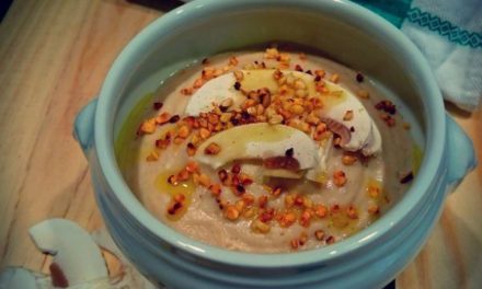 Velouté de topinambours au Saint Môret