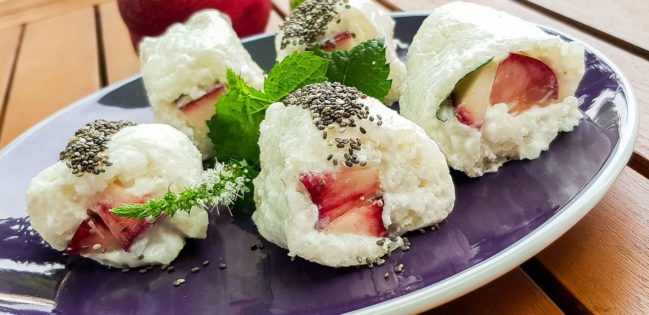 Maki au lait de coco et nectarine sanguine