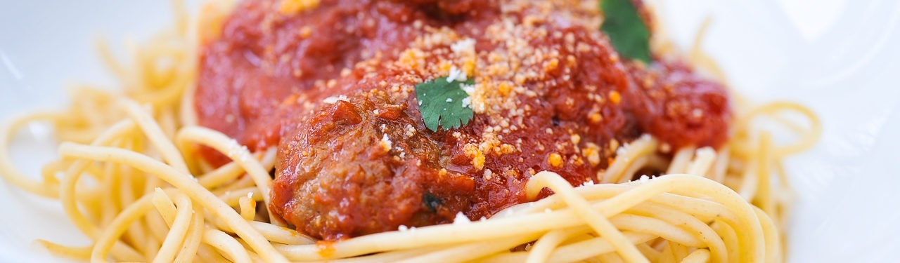 Boulette agneau sauce tomate et spaghetti