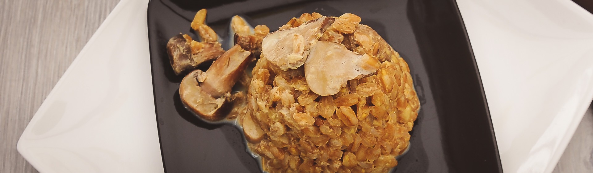 Epeautre, façon risotto aux champignons