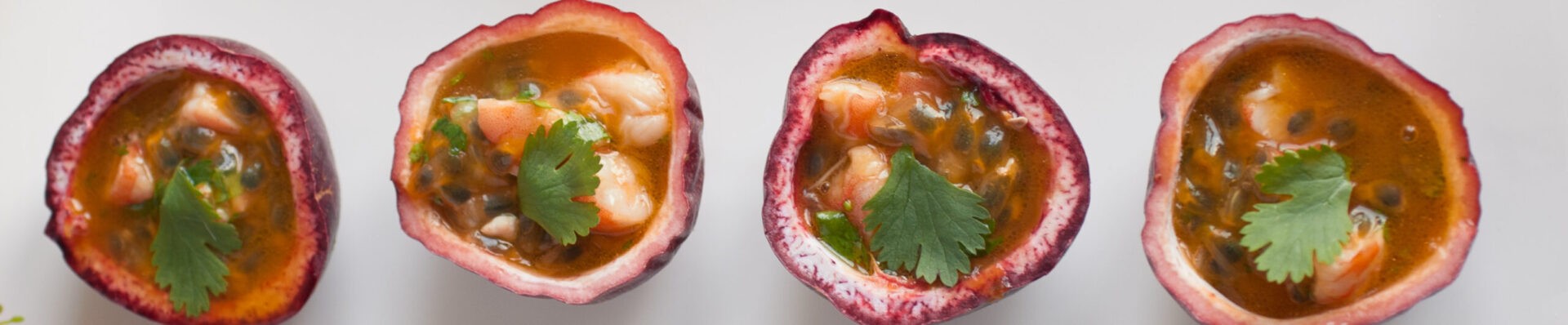 Crevettes et fruits de la passion