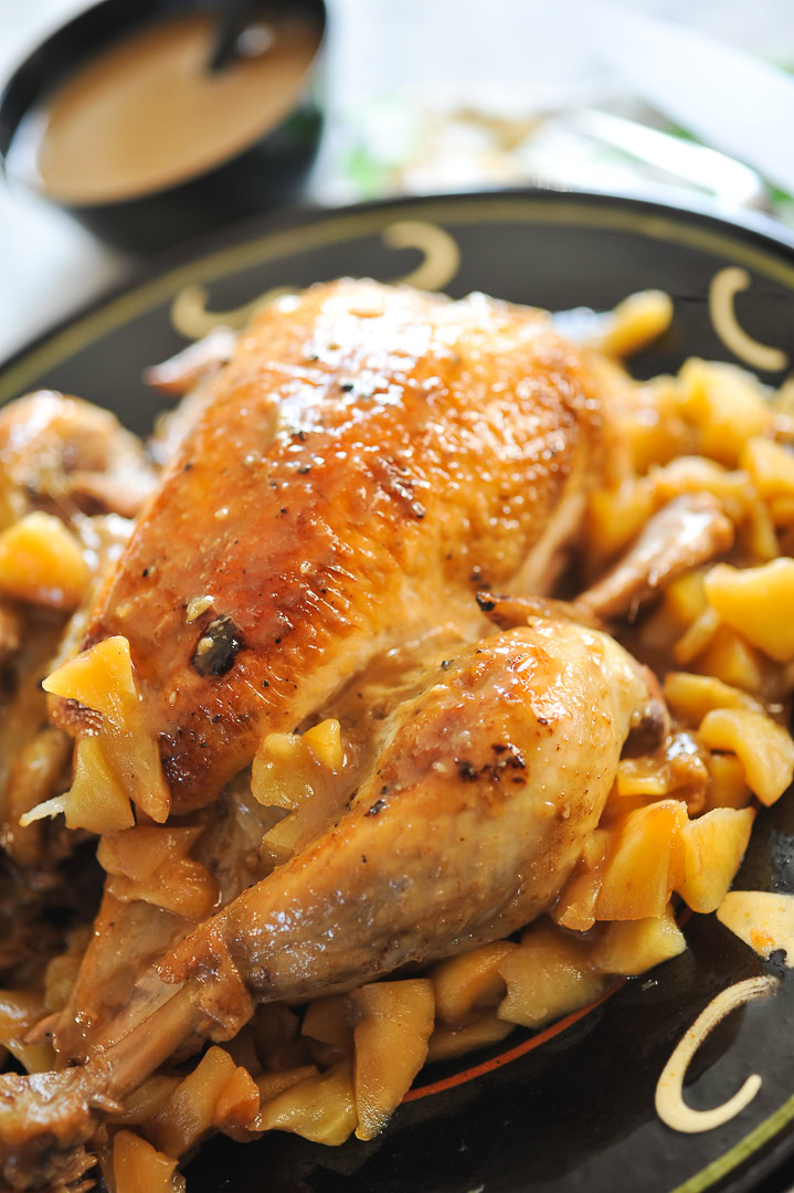 Poulet rôti au cidre